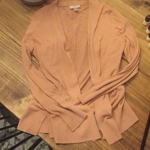 Blush / Pink Open Long Sleeve Cardigan from Loft